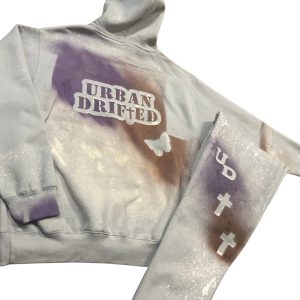 Home urban drifted “concrete jungle” purple earth glow sweatsuit